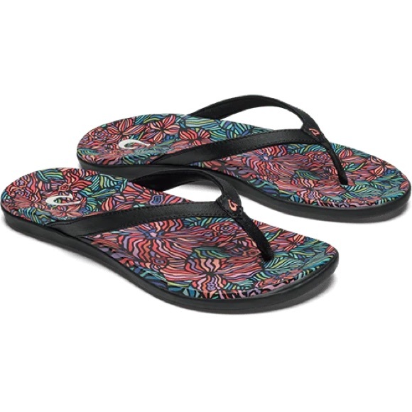 Women’s OluKai Ho’Opio-Black Size 10 - Picture 1 of 4